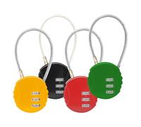 Tabanzhe Combination Cable Lock-4PCS Luggage Padlocks 3 Digit Combination Security Rope Lock Travel 4 Colors Suitcase Padlocks Keyless for Gym Locker Helmet