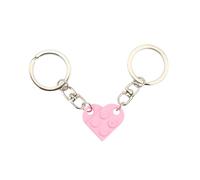 Tabanzhe Couple Heart Key Ring Set - Heart-shaped Key Rings for Two, Heart Key-chain Pair, Thoughtful Valentine's Day Gift for Girlfriend and Boyfriend
