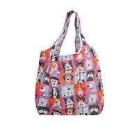 Tabanzhe Cute Cartoon Doggy Foldable Eco-friendly Shopping Bag - Durable, Waterproof, Large Capacity - Suitable for Commuting & Shopping