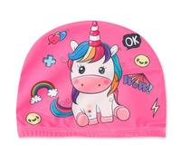 Tabanzhe Cute Unicorn Pattern Waterproof Swimming Hat,Stretchy Swim Caps,Keep Hair Dry Non-Slip Swimming Bathing Hat for Long and Short Hair