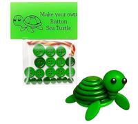 Tabanzhe DIY Button Turtle Ornament Kit - Make Your Own Christmas Tree Hanging Decoration, Cute Turtle DIY Craft Kit for Holiday Xmas Crafts