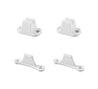 Tabanzhe Door Retainer Catch - 2 Pairs Square-Shaped Nylon Door Stop Lock Kit for Caravan, Motorhome, RV & Campervan Shutters & Cabinets (White)