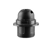 Tabanzhe E27 Lamp Holder Black 1PC E27 Light Bulb Holder Edison Screw Bulb Socket Fitting with Shade Lampshade Ring for Table Ceiling Pendant Light Fittings Parts