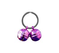 Tabanzhe Extra Loud Cat Dog Collar Bells - Handmade Copper Pet Tracker Bells with Split Rings, Jingle Bell Charms for Pet Collars, Anti-Lost & Wildlife Protection (Pink)