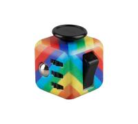 Tabanzhe Fidget Cube-Sensory Cube for Stress Anxiety Relief 6 Different Functions Finger Cube for Kids Adults ADHD ADD Office Classroom Home Killing Time(Rainbow)