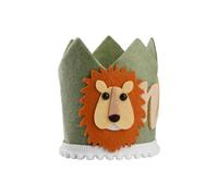 Tabanzhe First Birthday Crown Hat,Cute Lion Cartoon Pattern 1 Year Old Baby Birthday Party Decoration Hat,Baby 1st Birthday Party Headband Supplies Photo Props Gift for Boy Girls