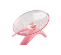 Tabanzhe Flying Saucer Hamster Wheel,Silent Spinner Non Slip Exercise Wheel Stable Pets Run Wheels for Small Pets Guinea Pig Chinchilla Gerbils Mice(Pink)