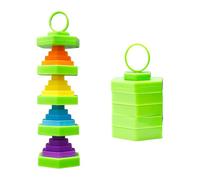 Tabanzhe Folding Blocks Fidget Spining Hexagon Spring Blocks Stress Anxiety Relief Blocks Extend Retract Up Down Gifts Finger Hand Blocks for Adults Kids ADHD Autism