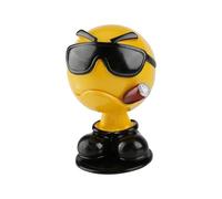 Tabanzhe Funny Car Bobblehead Emoji, Dashboard Decor Shaking Head Nodding Doll, Cute Car Interior Ornament Emoticon Decoration, Fun Gift for Men WomenFriends Birthday Christmas(Style A)