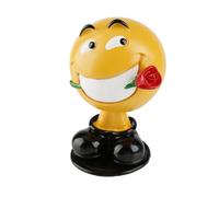 Tabanzhe Funny Car Bobblehead Emoji, Dashboard Decor Shaking Head Nodding Doll, Cute Car Interior Ornament Emoticon Decoration, Fun Gift for Men WomenFriends Birthday Christmas(Style C)