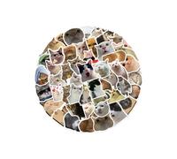 Tabanzhe Funny Cat Stickers Set-50PCS Waterproof Cute Cat Decals Kawaii Aesthetic Kitten Stickers for Cat Lovers Water Bottle Scrapbook Phone Laptop Luggage Decoration