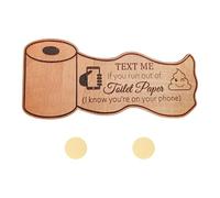 Tabanzhe Funny Toilet Paper Sign Wooden Hanging Bathroom Door Sign Plaque Decorative Fun Joke Wall Art for Home Cafe Farmhouse Decoration Signs