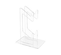 Tabanzhe Game Controller Holder - Universal Acrylic Double-Layered Gaming Controller Stand Headphones Headset Organizer for Desk Table Gaming Accessories(Transparent)