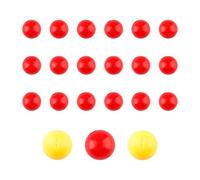 Tabanzhe Game Replacement Marbles-21PCS Plastic Marble Game Ball Accessories for Hungry Hippos, Marble Run, 19 Red Balls & 2 Yellow Balls