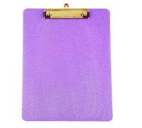 Tabanzhe Glitter Acrylic Clipboard with Pen Holder,Cute Purple A4 Clipboard with Low Profile Metal Clip,Portable Clip Board for Office School Supplies,Teacher Student Writing Pad