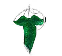 Tabanzhe Green Leaf Brooch Pin, Alloy Three-Dimensional Elf Design, Retro Fashion Accessory for Women Men Clothing Cosplay Inspired Gift