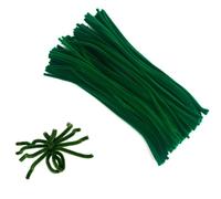 Tabanzhe Green Pipe Cleaners for Craft-100 PCS 30CM Long Chenille Stems Flexible Wire DIY Craft Supplies for Making Christmas Tree Wreaths Decorations Handmade Project