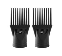 Tabanzhe Hair Dryer Nozzle 2PCS Universal Diffuser for Hair Dryer Comb Pik Attachment for Barber Shop Hair Salon Afro Hairs Hairdressing,Black