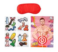 Tabanzhe Hen Party Games Set for Adults,Large Size Hunk Poster with 15PCS Player Stickers and 1 Eye Mask for Girls Hen Night Party Games Hen Do Accessories Bachelorette Party Favor Bridal Shower