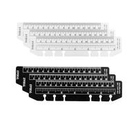 Tabanzhe Journal Ruler 6PCS Notebook Binder Ruler with Holes Book Marker for Binders Rulers for A6 Size 6-Ring Binder Notebook Journal Organizer(Black and Transparent)