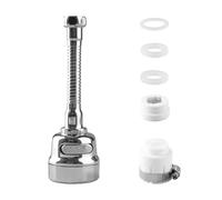 Tabanzhe Kitchen Tap Spray Head, 360° Swivel Sink Faucet Attachment with 3 Flow Modes, Tap Extender Aerator Adapter, 22mm Replacement Nozzle for Kitchen Sink, Dishwasher & Food Rinsing