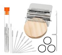 Tabanzhe Knit Patch Loom Kits,Darning Loom Kit for Clothes Repair,14Hooks PatchMaker 2.0 Kit Mini Weaving Looms Tool for Jeans Socks Mending,Sewing Repair Kits for DIY Craft and Beginners