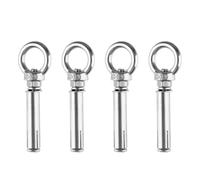 Tabanzhe M6 x 60 mm Expansion Eye Bolt-4PCS Stainless Steel Expansion Anchor Fixings Heavy Duty Expansion Screw Eyebolt Screws with Lifting Rings for Masonry Wall