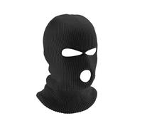 Tabanzhe Men's Balaclava - Winter Knit Head Cover for Outdoor Activities, 3-Hole Full Face Mask Windproof and Warm Cycling Hat for Men Women Skiing Cycling and More（Black）