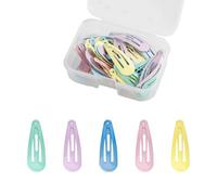 Tabanzhe Mini Hair Clips 50PCS 3cm Colorful Small Metal Snap for Girls Cute Hair Barrettes Accessories for Fine Thick Hair Kids Teens,Macaron Color
