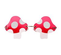 Tabanzhe Mushroom Shape Sunglasses-Vintage Rimless Glasses Retro Irregular Eyewear Fashion Accessory Photo Props for Women Men Party Decoration Halloween