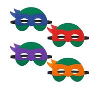 Tabanzhe Ninja Turtles Masks-4PCS Hero Cosplay Party Masks Masquerade Role Play Accessories Costume Mask for Boys Girls Birthday Halloween Party