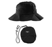 Tabanzhe Packable Foldable Bucket Hat for Women, Adjustable Lightweight Summer Sun Hat for Beach, Fishing, Camping, Hiking, Travelling, Outdoor(Black)