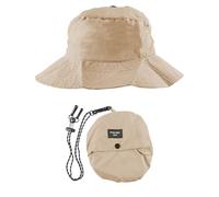 Tabanzhe Packable Foldable Bucket Hat for Women, Adjustable Lightweight Summer Sun Hat for Beach, Fishing, Camping, Hiking, Travelling, Outdoor(Khaki)