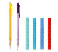 Tabanzhe Pencil Grips for Kids and Adults - 4PCS Soft Foam Writing Grippers with 2 Mechanical Pencils, Comfortable Sensory Pen Holder for Handwriting and Finger Fatigue Relief