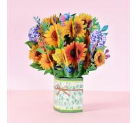 Tabanzhe Pop Up Card 3D Flower Bouquet Greeting Card for Mom Birthday Cards with Envelope Paper Flower Gifts Decoration Cards for Mother's Day Birthday Valentines Day Anniversary Thinking of You