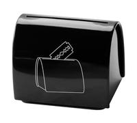 Tabanzhe Portable Shaver Disposal Case,Reusable Shaving Safe Storage Container Box Black,Portable Storage Bank for Safety Razor Accessories Shaver Blades Storagement