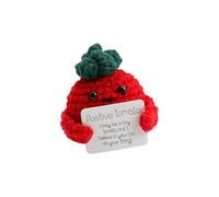 Tabanzhe Positive Tomato Doll With Motivational Card - Funny Knitted Pocket Hug for Emotional Support, Graduation Gifts for Her Him Friends Family