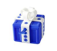 Tabanzhe Prank 3D Printed Gift Box,Annoying Puzzle Gift Box with Twist Storage,Funny Novelty Gag Surprise Gift for Birthday Christmas Adults(White and Blue)