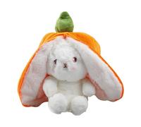 Tabanzhe Rabbit Muppet Toys - Reversible Cuddle Carrot Bunny Plush Toy,Cute Fun Stuffed Animals Fluffy Birthday Gifts for Children Kids Girls Boys