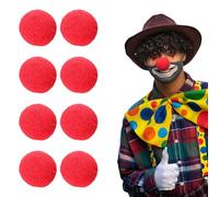 Tabanzhe Red Clown Noses-8PCS Cosplay Circus Noses Sponge Noses Dress Accessories for Circus Party Costume Cosplay Decorations Halloween Christmas Decor