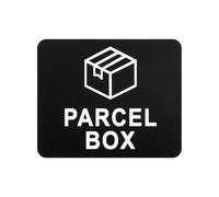 Tabanzhe Self Adhesive Parcel Box Sign for Outside,Waterproof Delivery Notice Sign,Acrylic Parcel Sticker for Packages Deliveries,Delivery Driver Post Mail Courier for Home Office,No More Lost Parcel