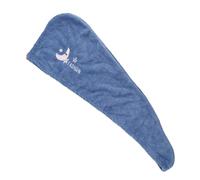 Tabanzhe Soft Super Absorbent Head Towel with Button, Quick Dry Hair Turban Wrap for Women, Girls & Kids (Blue)