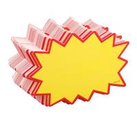 Tabanzhe Starburst Sign Stickers - Set of 100 Price Tags for Retail Stores, Adhesive Starburst Sold Stickers for Markets and Retail Displays(7 X 9 Cm)