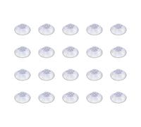Tabanzhe Suction Cup Set-20PCS 20MM Strong Adsorption PVC Transparent Suction Cups Reusable Window Suckers Hanger Pads without Hooks for Home Kitchen Bathroom Glass Decor Organization