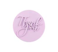 Tabanzhe Thank You Embosser Stamp-Cookie Cupcake Stamp Fondant Embosser for Icing Fondant Frosting Sugar Paste Cupcake Cake Cookie Baking Decoration