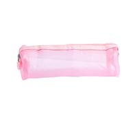 Tabanzhe Transparent Pencil Case- Pen Stationery Pouch Portable Clear Pencil Storage Bag with Zipper for Exams Middle High School College Students Office Supplies(Pink)
