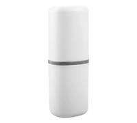 Tabanzhe Travel Toothbrush Cup Case Portable Tooth Brush Cover Holder Toothpaste Storage Sealed Cup Multifunctional Container for Business Trip Camping Travel Daily Use (Pink/White)