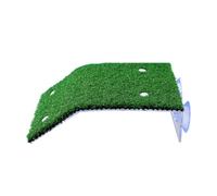 Tabanzhe Aquarium Fish Tank Lawn Ramp Ladder with Suction Cup,Tortoise Basking Platform,Reptile Ladder Resting Terrace,Lifelike Green Turf,for Most Aquatic Pet Climbing