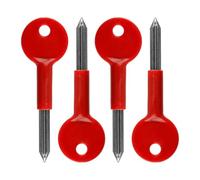 Tabanzhe Universal Brass Bolt Key - 4PCS 80mm Security Rack Star Keys for Doors, Windows, Fire Doors and Pipe Well Doors