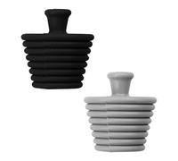 Tabanzhe Universal Tub Stoppers-2PCS Silicone Bath Plugs Bathroom Sink Drain Stopper Spiral Sealing Drain Plugs for Bathtub Kitchen Bathroom Sink Drains(Black and Gray)